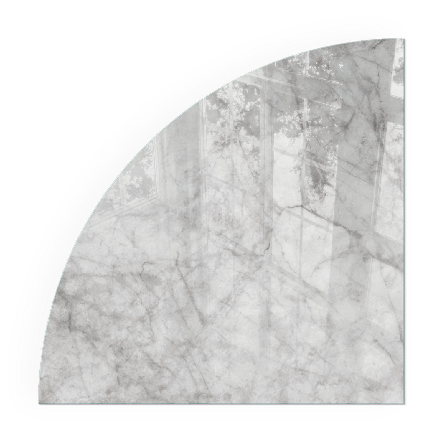 GLASPLATTE für Kamin 100x100 cm - Grau, Glas (100/100/0.4cm) - TULUP