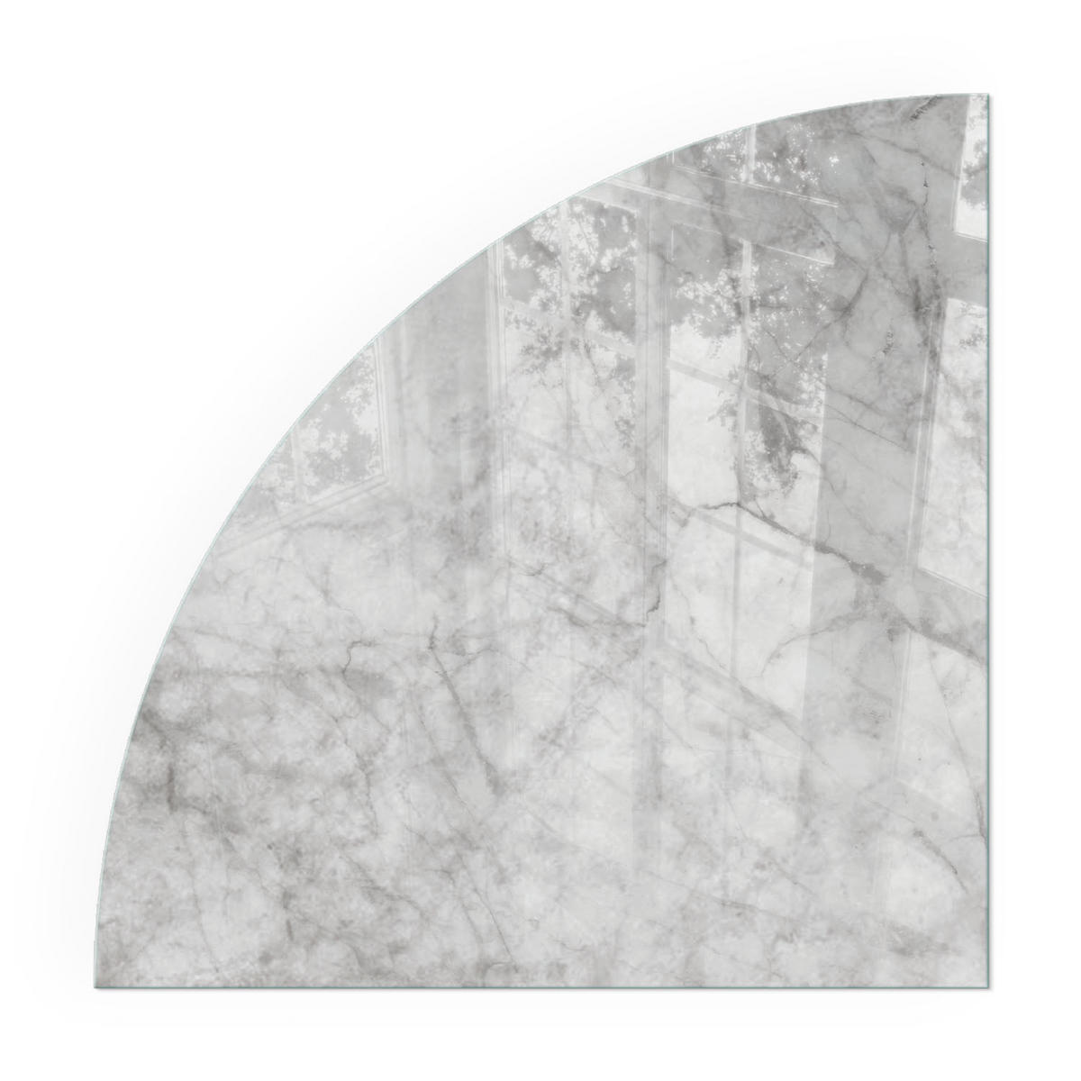 GLASPLATTE für Kamin 100x100 cm - Grau, Glas (100/100/0.4cm) - TULUP