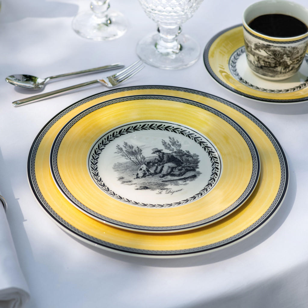 FRÜHSTÜCKSTELLER Audun Chasse weiß-grau-gelb ø 21,6 cm - Gelb/Weiß, Keramik (21.6cm) - Villeroy & Boch