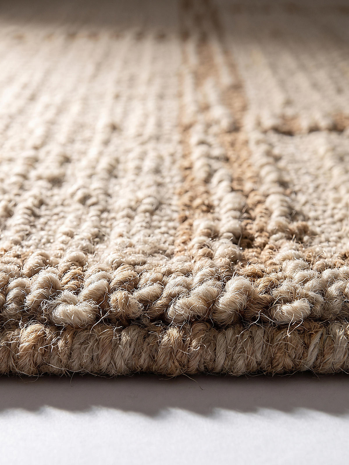 TEPPICH aus Wolle, handgetuftet, GANNEL, in Natur, Blockdesign, Ø 160 cm - Beige, Textil (160/160cm) - KADIMA DESIGN
