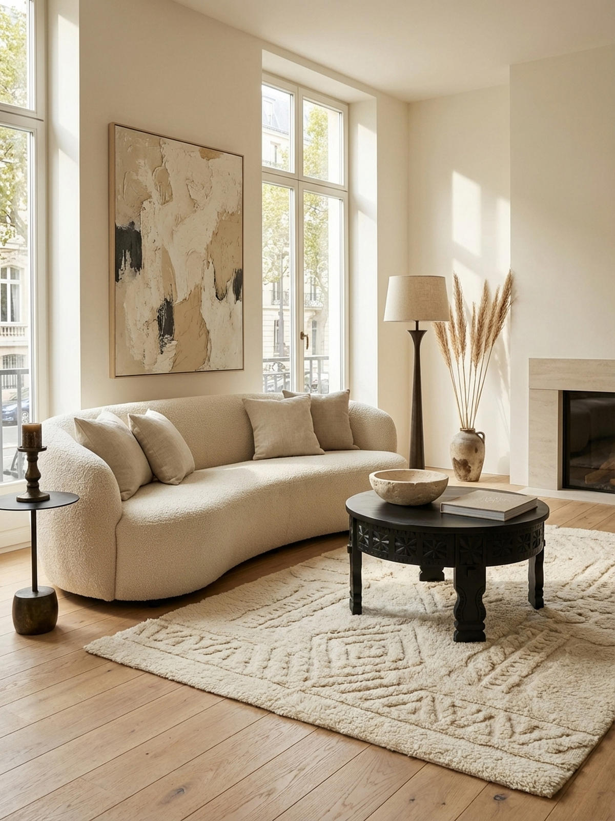 COUCHTISCH Orientalisch in Schwarz, Lackiertes Massivholz, Handgefertigt - Schwarz, Holz (60/60/36cm) - KADIMA DESIGN