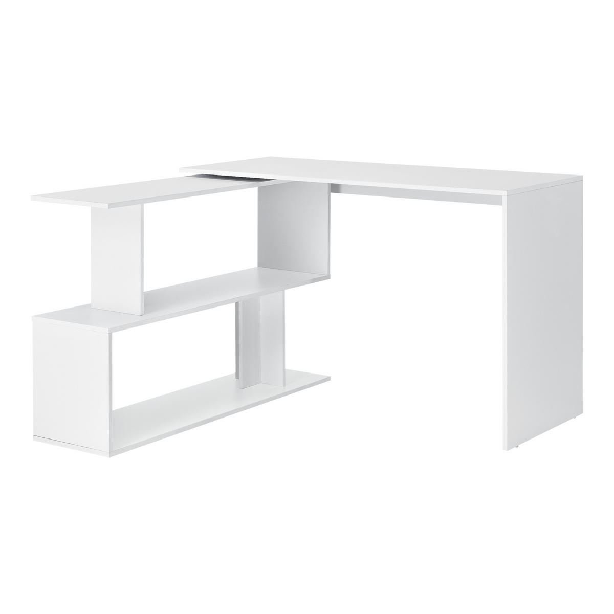 SCHREIBTISCH Arendal - Weiß, Holzwerkstoff (50/120/76.5cm) - [en.casa]