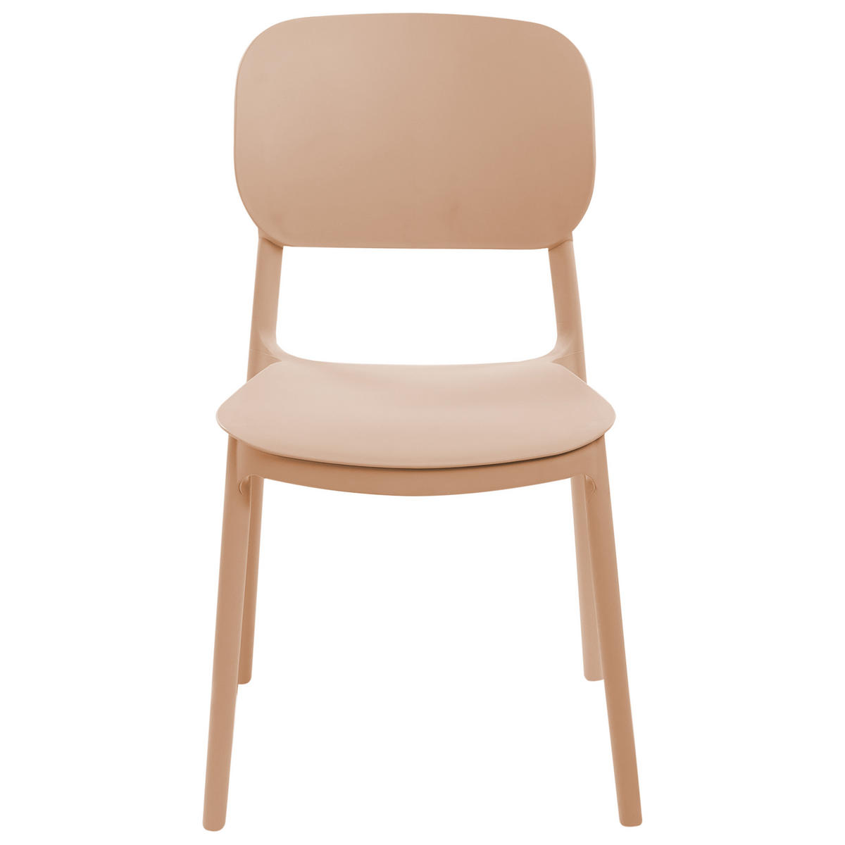 GARTENSTUHL 4er-Set Sandbeige Tupiza - Sandfarben, Kunststoff (47/82/48cm) - Beliani