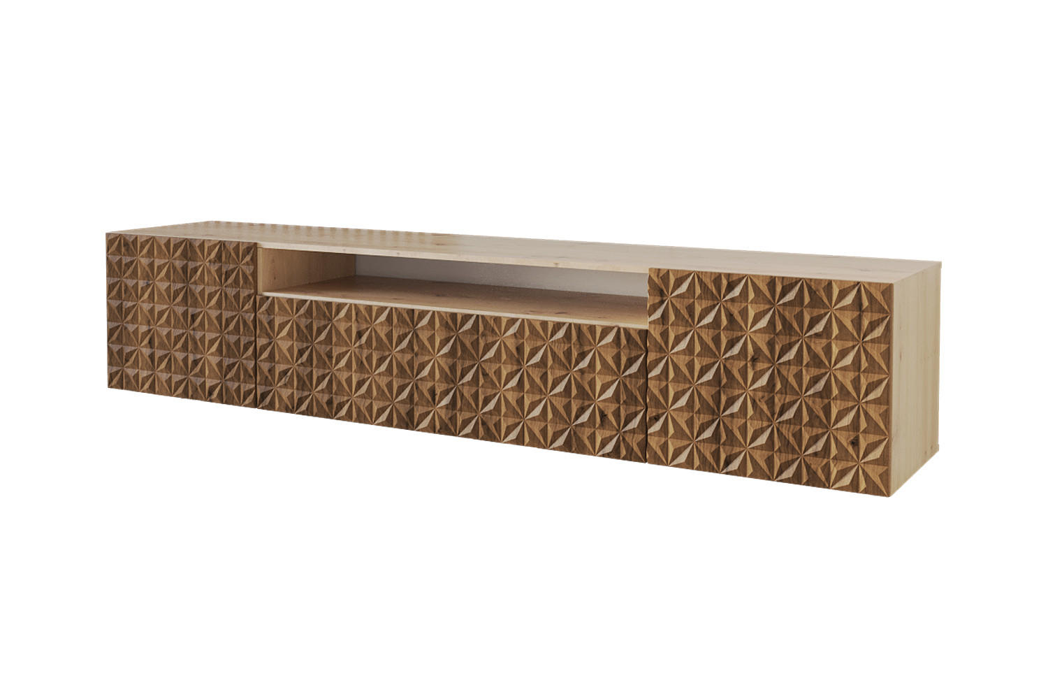 LOWBOARD VIRA-W 200x40x41 cm - Artisan / Katania - Eiche Wotan, Holzwerkstoff (200/40/41cm) - ALTDECOR