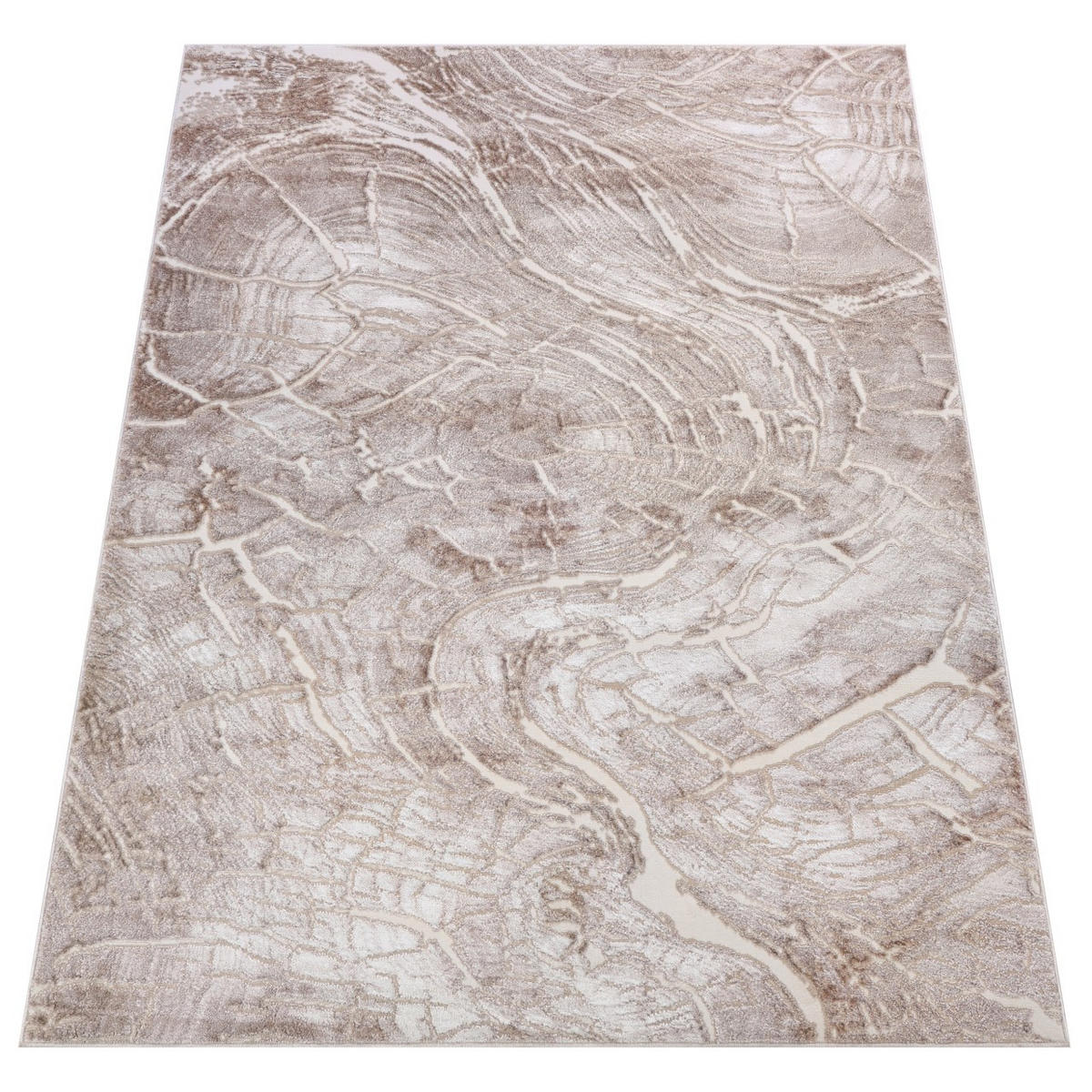 TEPIH bež krem apstraktni - 200 x 300 cm - bež, tekstil (200/300cm) - Mazovia