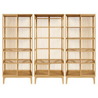 GARDEROBENSCHRANK - Naturfarben, Holz (240/185/45cm) - [en.casa]
