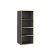 BÜCHERREGAL Tetrix Anthrazit 40 x 100 cm mit 4 Fächern - Anthrazit/Beige, Holzwerkstoff (40/100/30cm) - Vicco