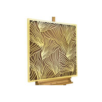 METALLBILD Gold 80/80 cm - Goldfarben, Metall (3/80cm) - KUNSTLOFT