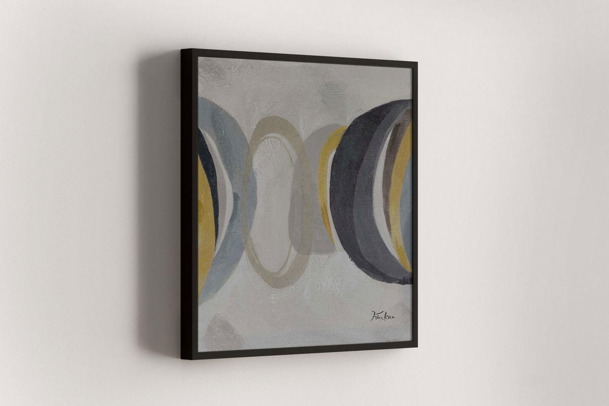 ACRYLBILD HANDGEMALT 40/40 cm - Beige/Grau, Holz/Textil (0.78/40cm) - KUNSTLOFT