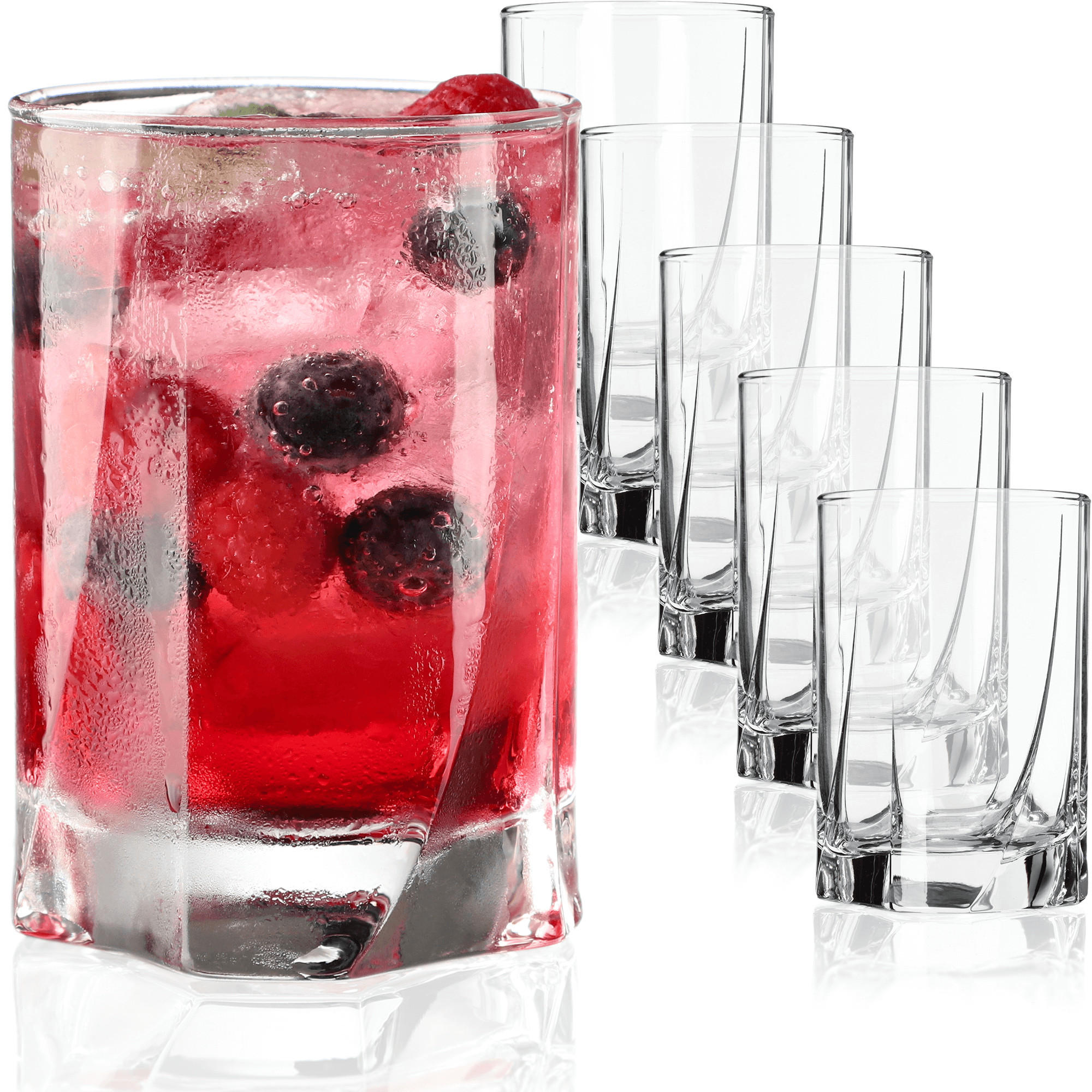 GLÄSER für Getränke und Getränke 245 ml, 6 Stk. - Transparent, Glas (0.245L) - KADAX