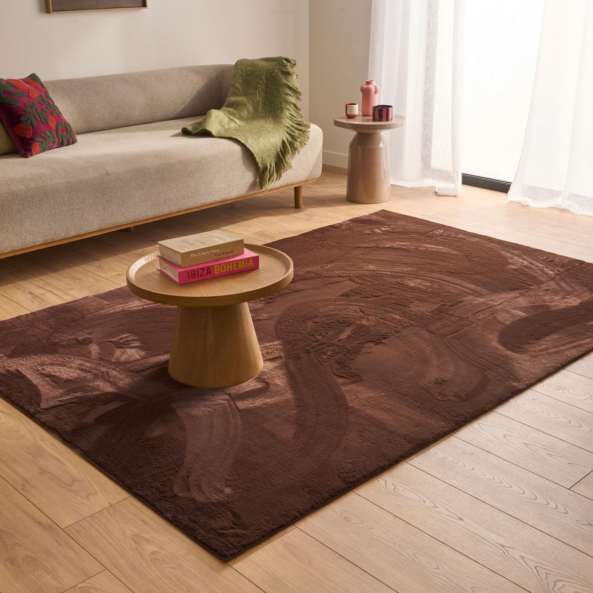 TEPPICH uni ultra weich braun Nube 120x160cm - Braun, Textil (120/160cm) - Nazar Rugs