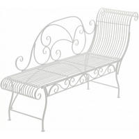 GARTENLIEGE Metall Weiß - Weiß, Metall (156/78/46cm) - CLP
