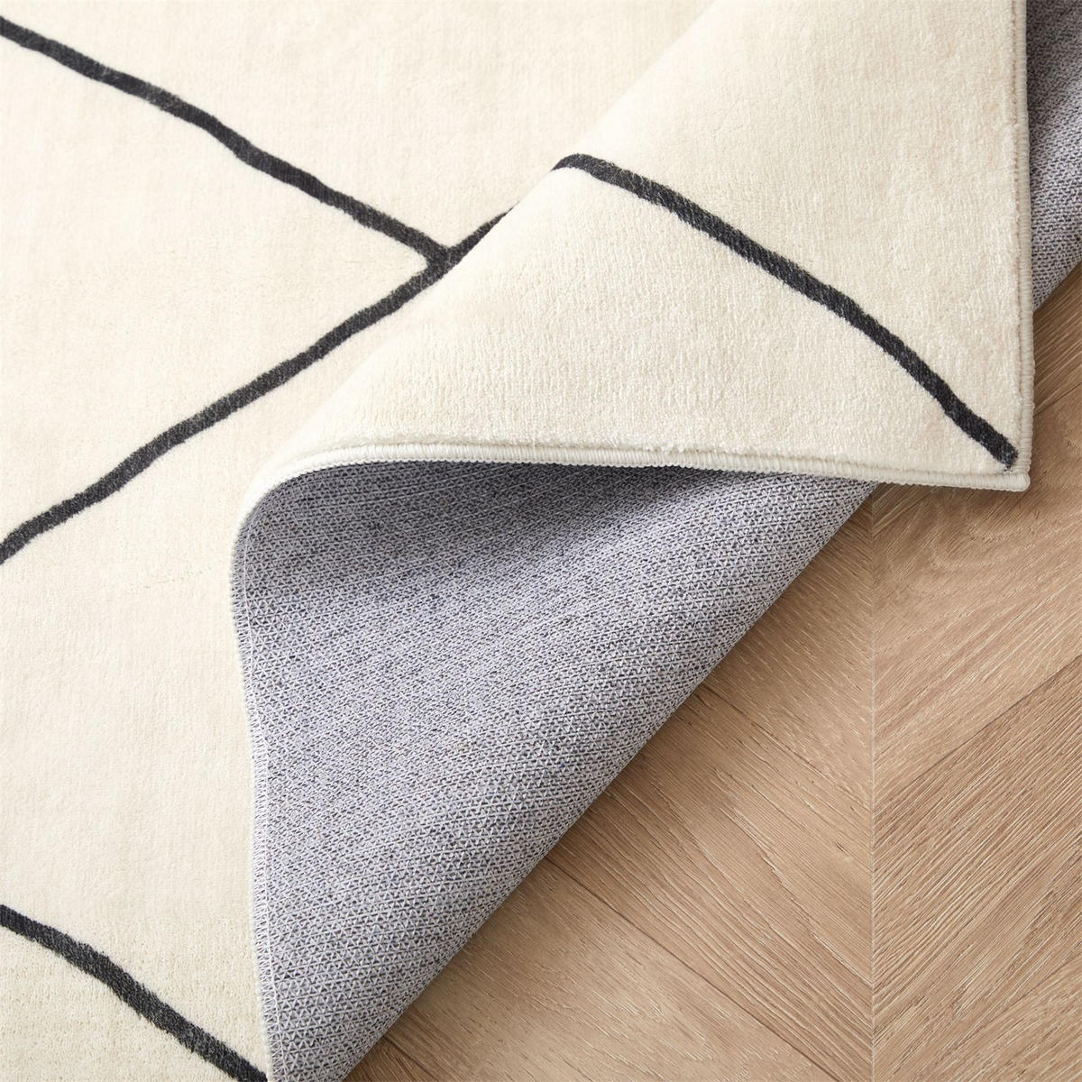 TEPPICH RHOMB - Creme, Textil (160/230cm) - IDIMEX
