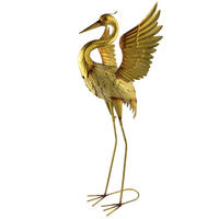 FIGURKA kovová čaple Cedric zelená - zlatá, kov (30/50/55cm) - Mondex