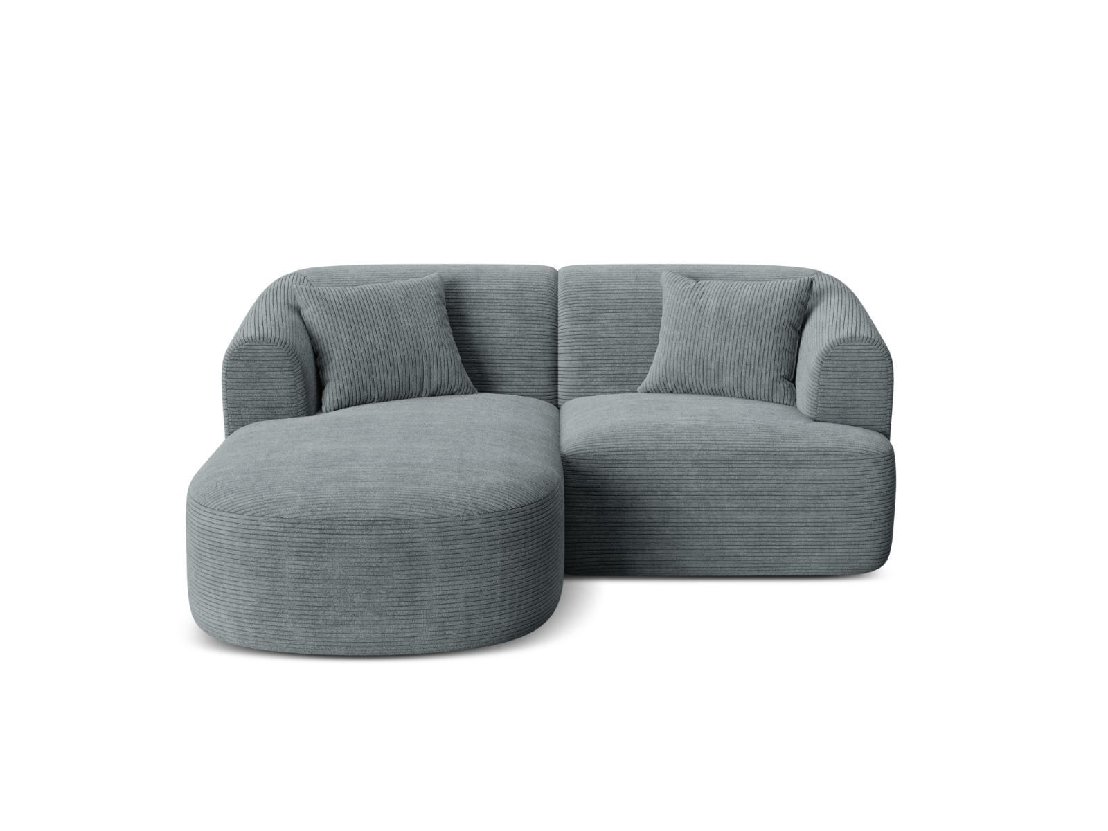MODULARES-ECKSOFA links Campi aus Cord dunkelgrau 3 Sitzplätze - Dunkelgrau, Textil (156/180cm) - Cosmopolitan Design