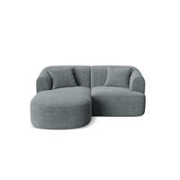 MODULARES-ECKSOFA links Campi aus Cord dunkelgrau 3 Sitzplätze - Dunkelgrau, Textil (156/180cm) - Cosmopolitan Design