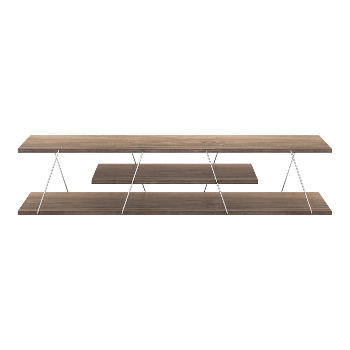 LOWBOARD Säffle - Walnussfarben, Holzwerkstoff (143/30/33cm) - [en.casa]