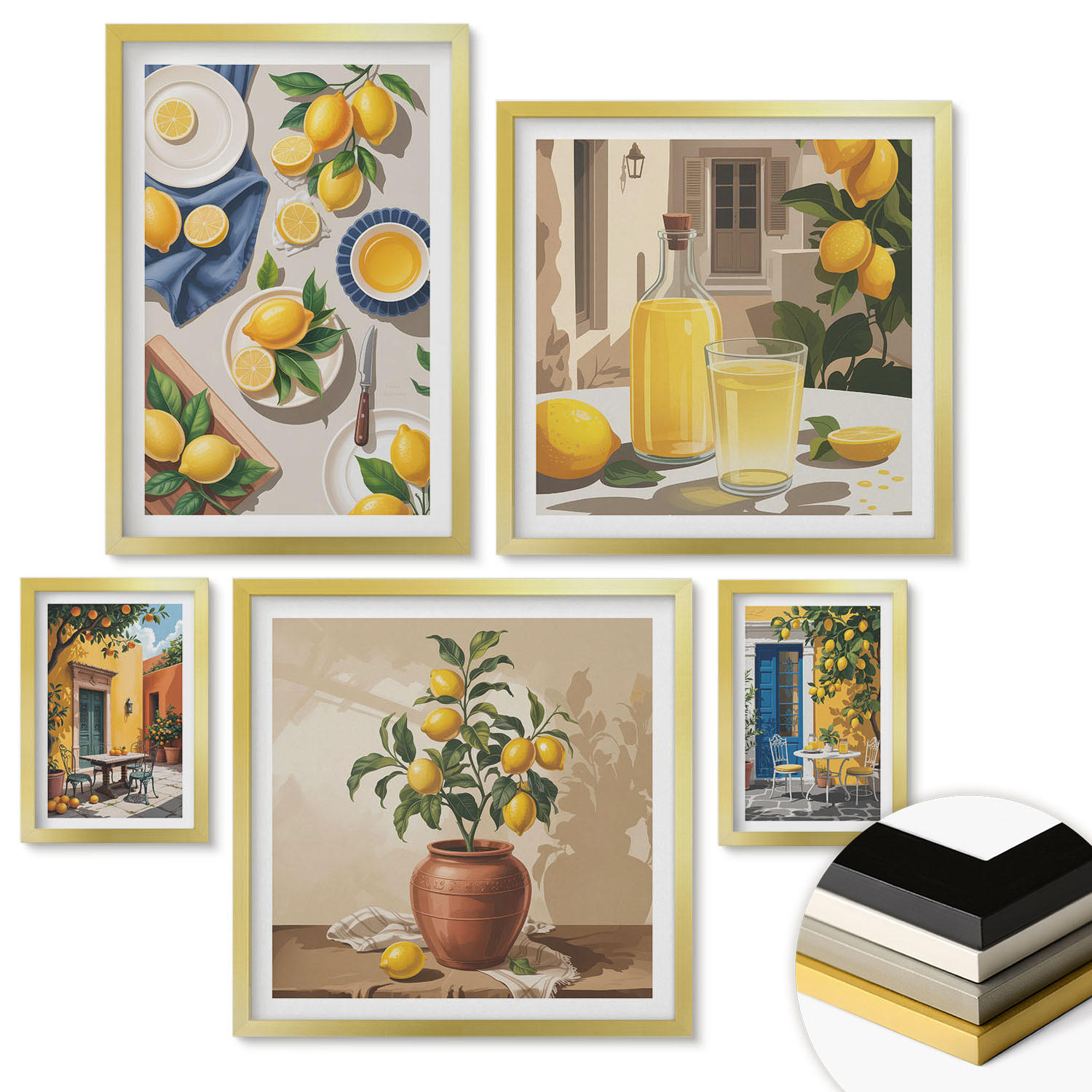 ArtPrintCave Wandbilder Gold 40x60 cm