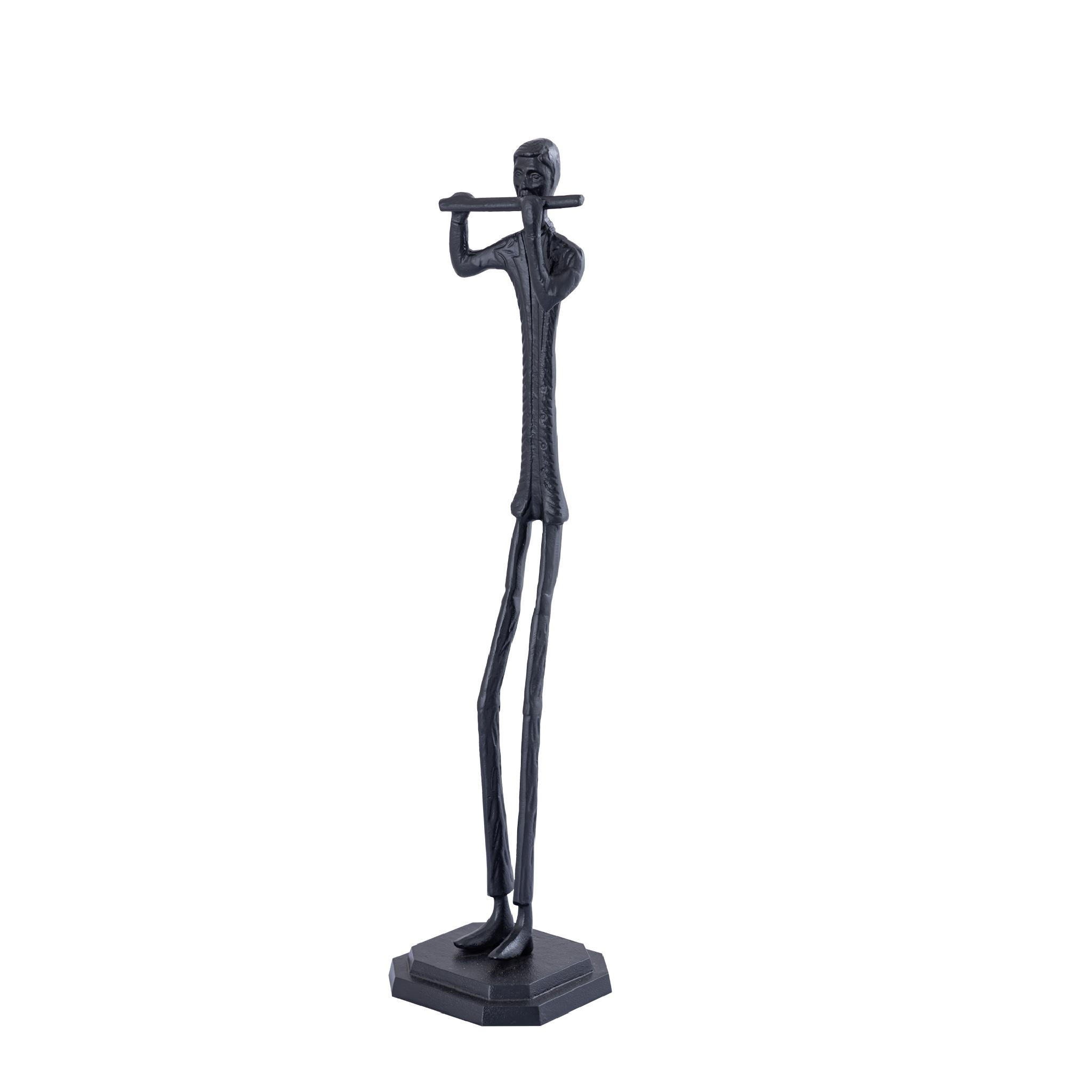 SKULPTUR Kali Schwarz 12/16/70cm - Schwarz, Metall (16/70/12cm) - PTMD Collection