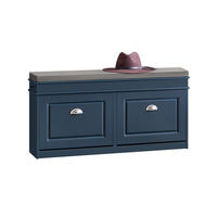 SCHUHBANK Blau - Blau, Holzwerkstoff (104/52/24cm) - SoBuy