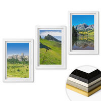 WANDBILDER 3er-Set - 20x30 cm Weißer Rahmen - Grüne Hügel mit einer Burg - Weiß, Kunststoff (20/30cm) - ArtPrintCave
