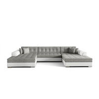 WOHNLANDSCHAFT VENTO U-Form – Großzügiges Ecksofa mit Schlaffunktion & Kissen 359 cm - Grau, Kunststoff (359/78/165cm) - Wohnideebilder
