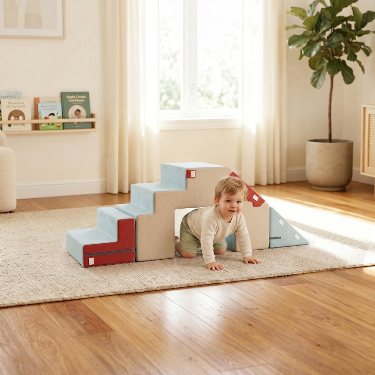KONSTRUKTIONSSPIELZEUG Bausteine Blau - Multicolor, Kunststoff (39/44/79cm) - Korfee