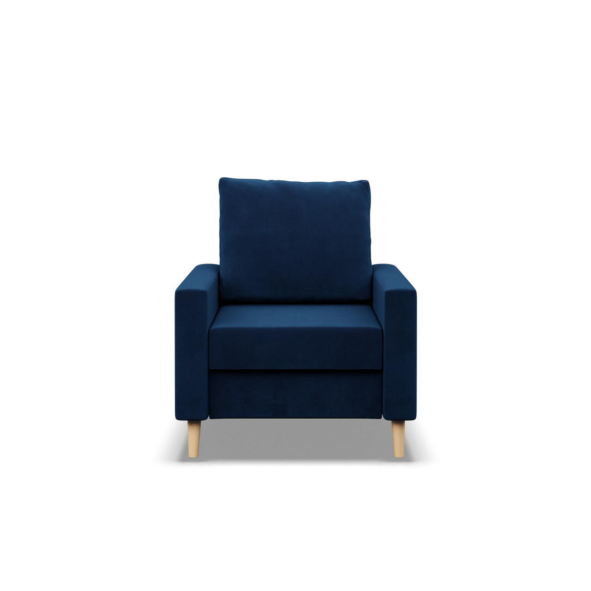 LOUNGESESSEL BLANK, Dunkelblau - Blau, Textil (75/88/92cm) - Mebligo