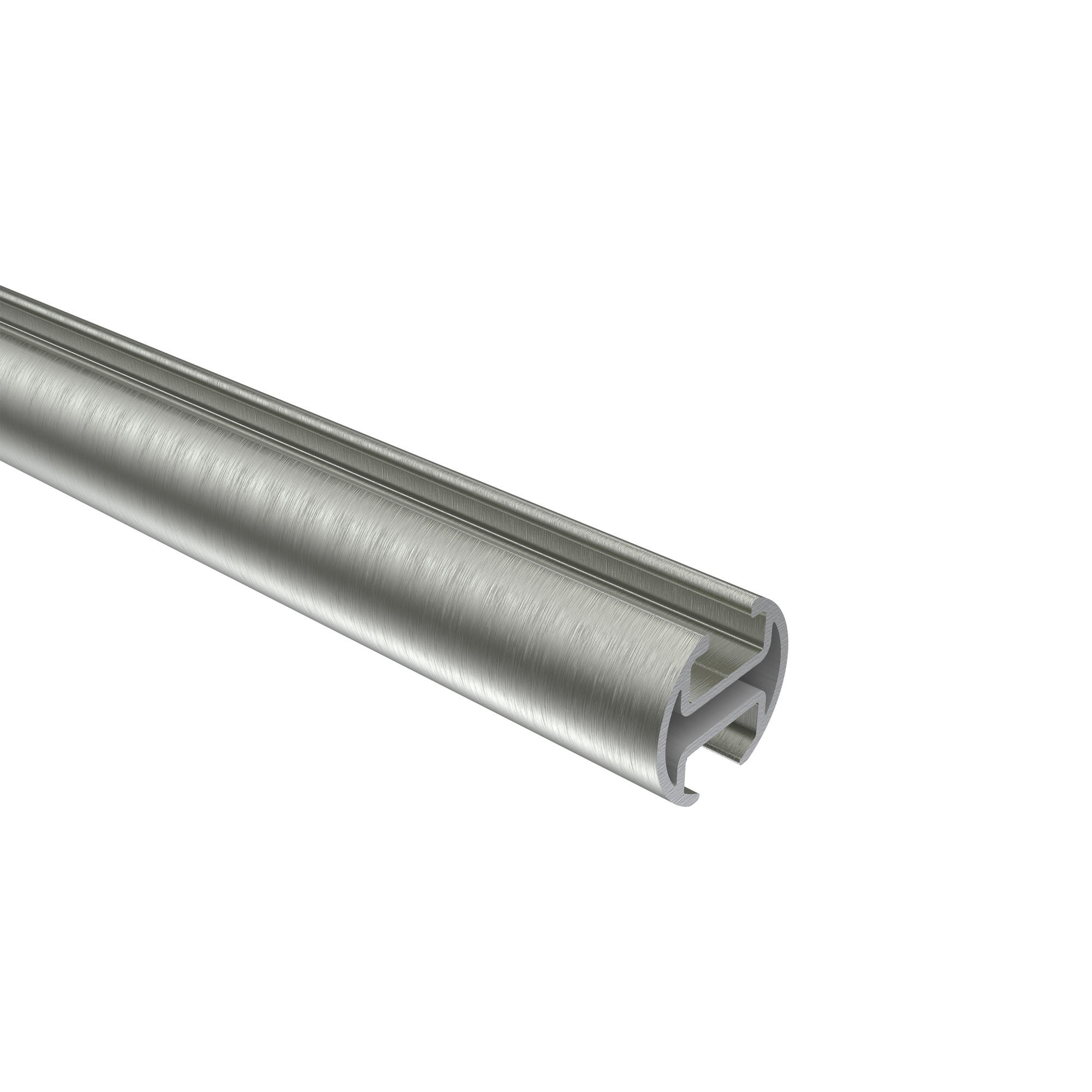 INNENLAUFPROFIL 120 cm, 20 mm Ø Edelstahl-Optik - Edelstahlfarben, Metall (120cm) - INTERDECO