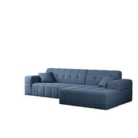 ECKSOFA L-Form NIMES Stoff Verita Marineblau Rechts - Blau, Holz (256/168cm) - Kaiser Möbel
