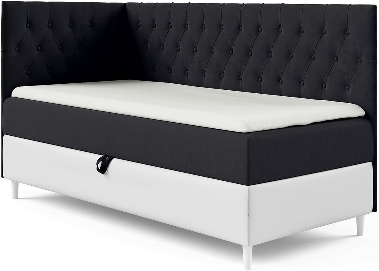 KINDERBETT FLIPPO 3 - Schwarz/Weiß, Holzwerkstoff (106/208cm) - Meblini