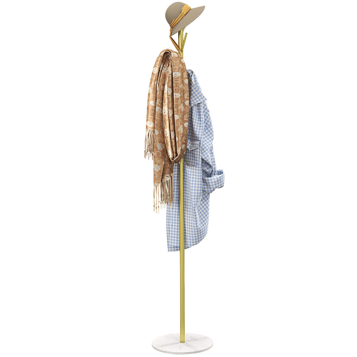 GARDEROBENSTÄNDER Goldfarben 1 Stück - Goldfarben, Metall (32/164/32cm) - GiPP