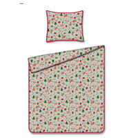 BETTWÄSCHE Satin DOGIMAS, 140x200 cm, Salbeigrün, Winter Weihnachten Bettbezug, Weihnachtsdeko, Christmas, Weihnachtsmotiv - Salbeigrün, Textil (140/200cm) - home&you