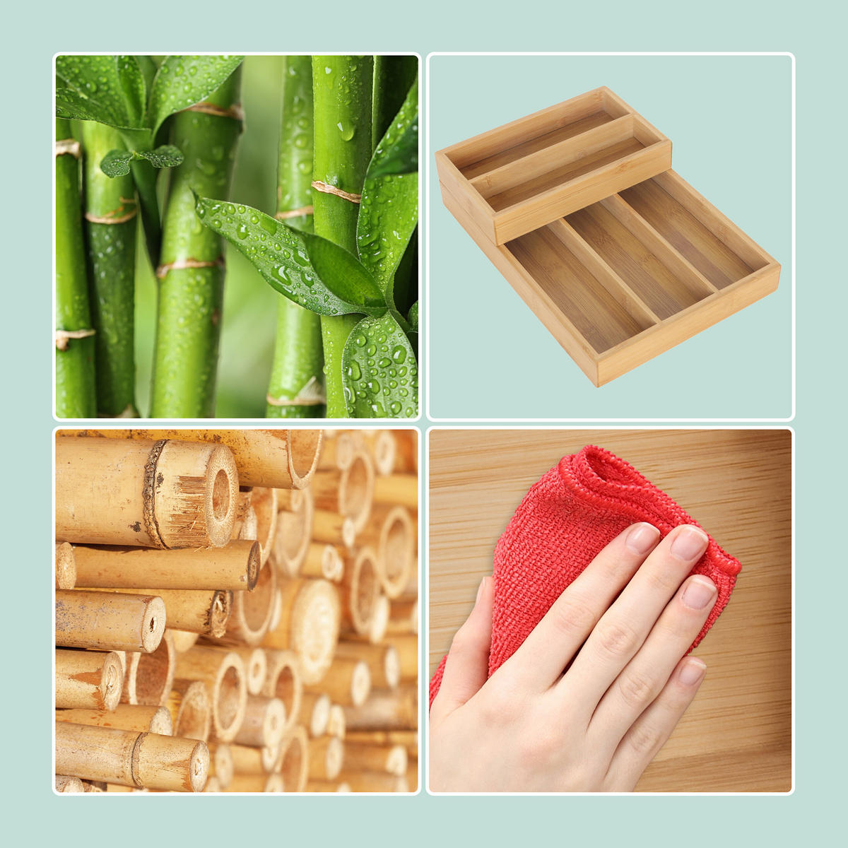 BESTECKEINSATZ - Hellbraun, Holz/Holzwerkstoff (21/7/30cm) - Relaxdays