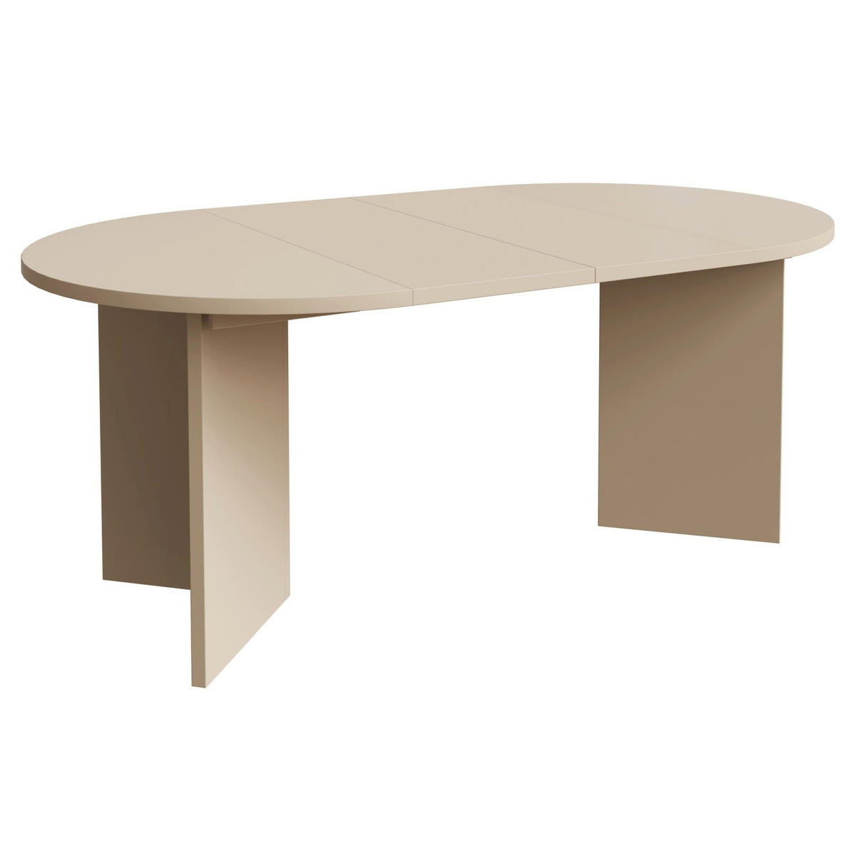 JÍDELNÍ stůl Selsey Ovo kulatý, cappuccino, rozkládací, 110–190 × 110 cm - béžová, kompozitní dřevo (109.6/109.6/75cm) - Selsey