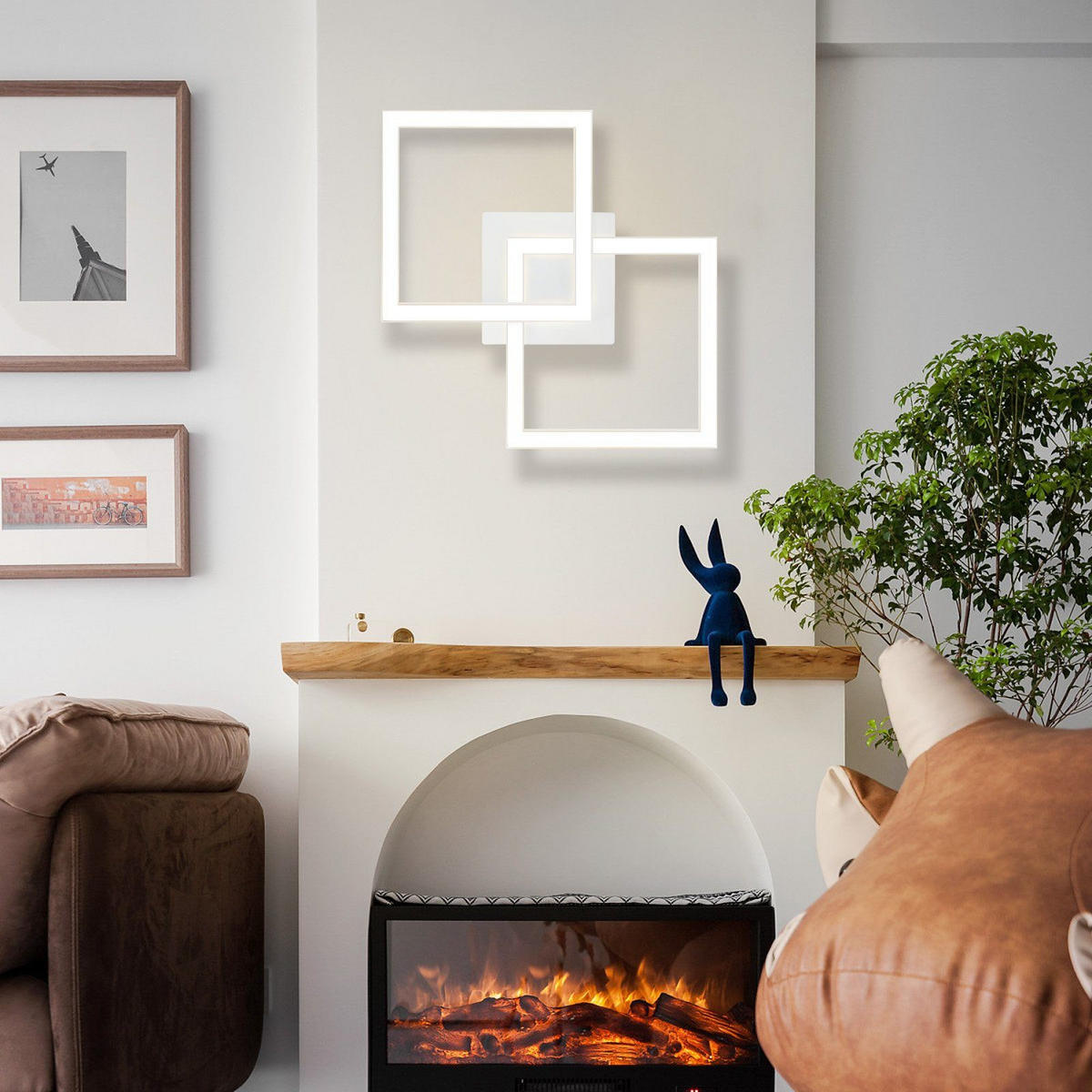 LED-DECKENLEUCHTE Hargenstahl 6.0/47.0/29.5 cm - Weiß, Metall (29.5/6/47cm) - ZMH