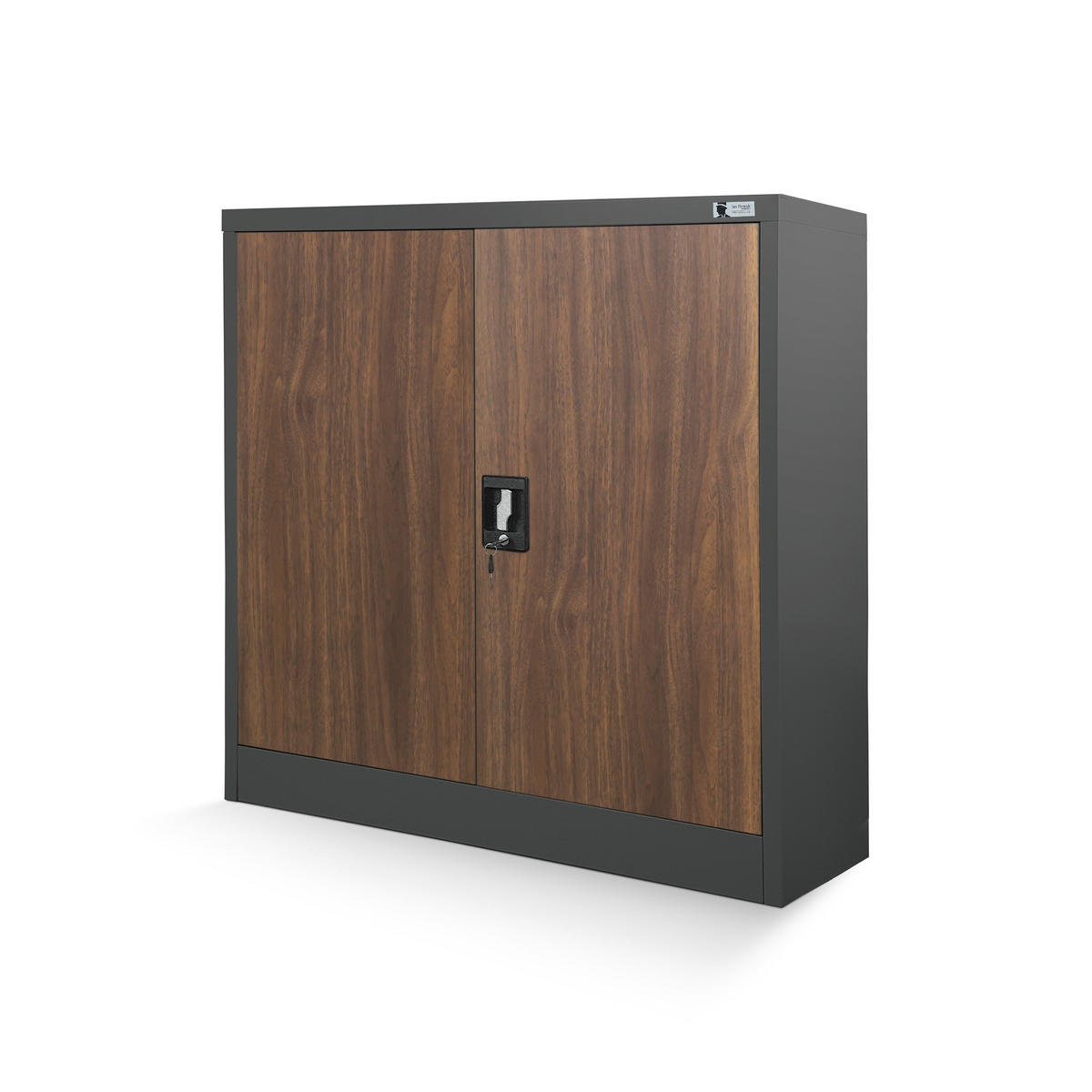 METALLSCHRANK Beata - Anthrazit/Braun, Metall (90/93/40cm) - Jan Nowak