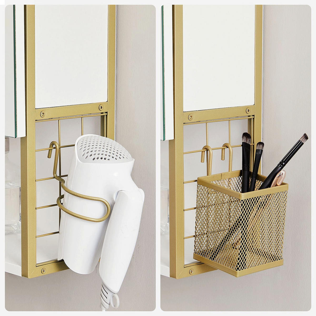 SPIEGELSCHRANK BADEZIMMERSCHRANK - Weiß, Holzwerkstoff (14.5/70/70cm) - Hansiro