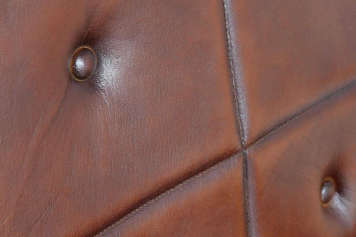 SESSEL aus Leder und Holz - Braun, Fell (60/82/65cm) - Giner y Colomer