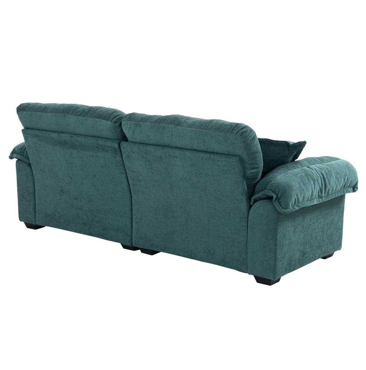 POHOVKA 214/89/93 cm zelená z čalounění s hlubokým sezením a dvouvrstvými polštáři - zelená barva, textil (90.1/87.6/213.4cm) - OKWISH