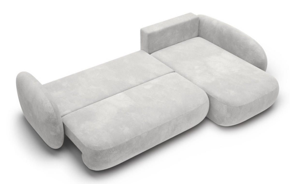 ECKSOFA Grau OLIVIO II Ausziehbar Rechts - Grau, Textil (190/289cm) - Sepro Meble