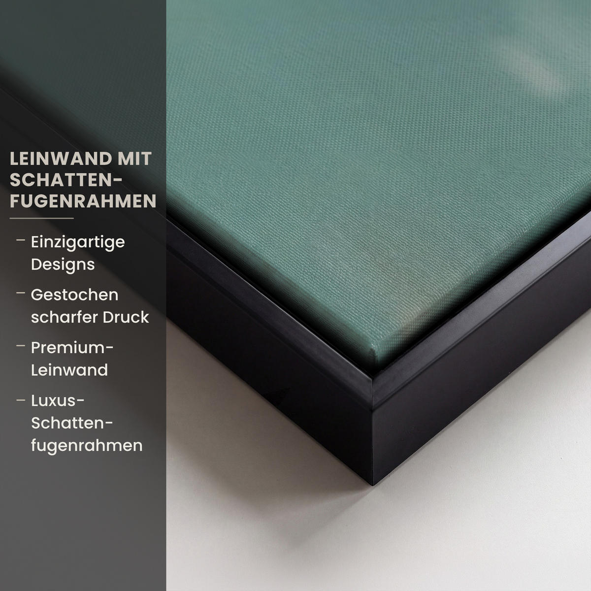 LEINWAND Bilder mit Rahmen - Frau - Kunst - Schmuck - Porträt - 150x100 - Blaugrau, Textil (150/100cm) - MuchoWow