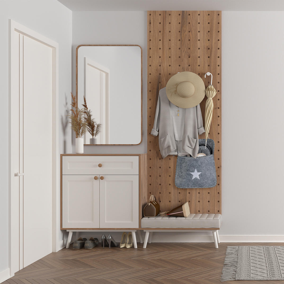 6XPANTOFLE pro hosty - různobarevná, textil (31.5/37.5/10cm) - Relaxdays