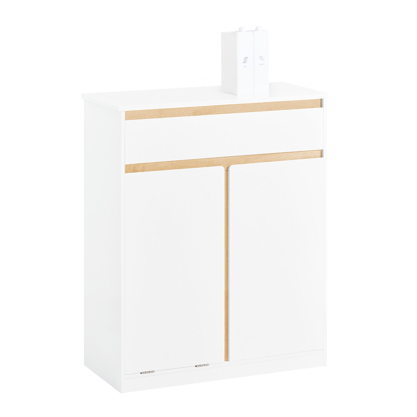 WÄSCHESCHRANK Weiß - Weiß, Holz/Holzwerkstoff (71/85/33cm) - SoBuy