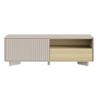 TV stolek Distria Kašmírově šedý 140/46/35 cm - béžová/šedohnědá, kompozitní dřevo (175/46/35cm) - Selsey