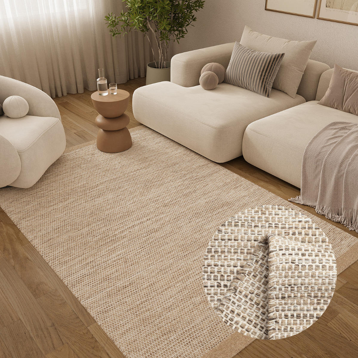 TEPPICH LONI Taupe 170/240 cm - Taupe, Textil (170/240cm) - Tapiso