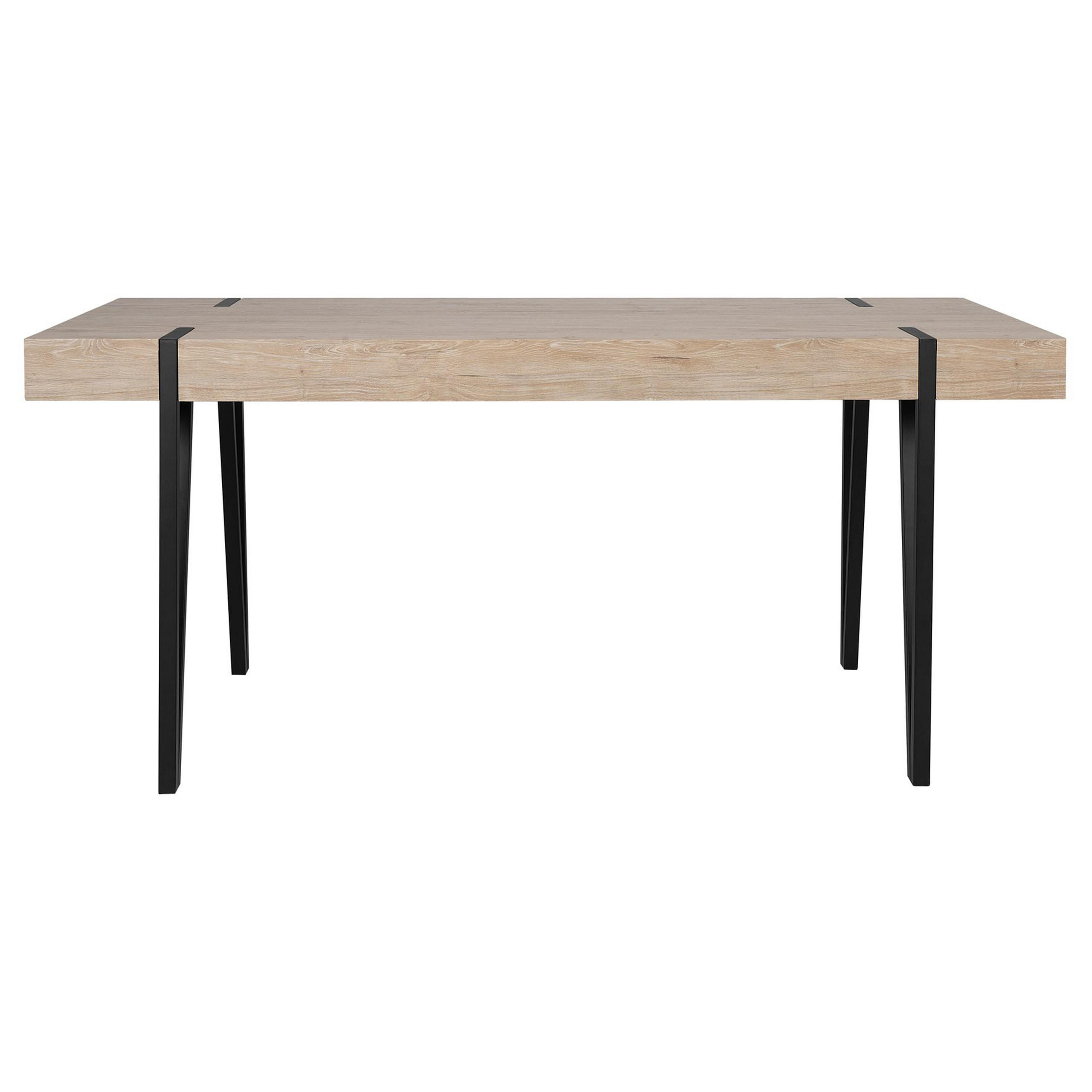 Beliani Esstisch Hellbraun 90x75x150 cm
