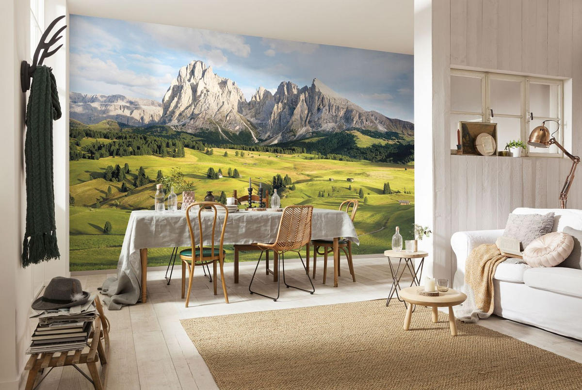 FOTOTAPETE Alpen 400 x 250 cm - Grün, Papier (400/250cm) - Sanders & Sanders
