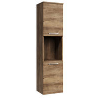 BADEZIMMERSCHRANK Montreal mit 2 Türen Braun Eiche - 30 x 30 x 130 cm - Eichefarben/Braun, Holz (30/131/30cm) - Badplaats