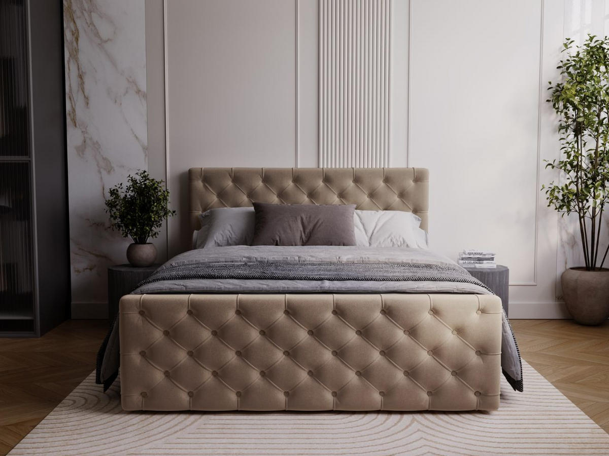 BOXBETT Montego 140x200 Braun - Braun, Holz/Textil (140/200cm) - Graingold